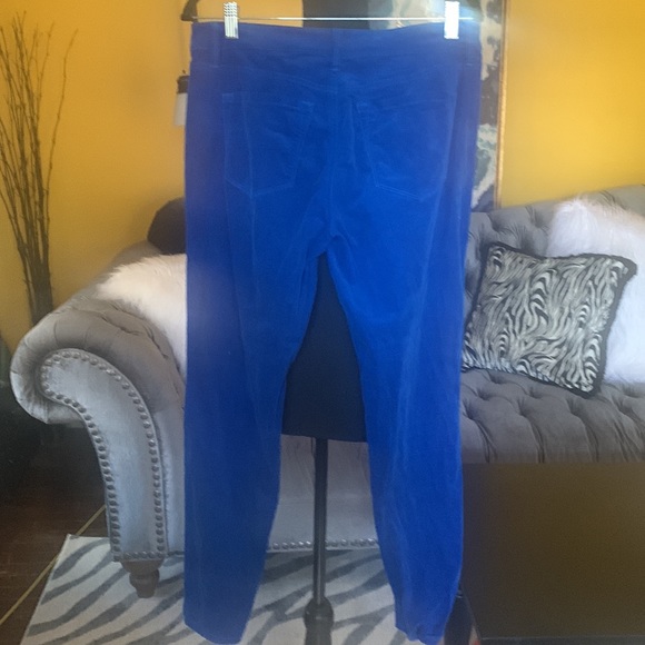 Ann Taylor LOFT super skinny blue corduroy skinny jeans - Picture 2 of 9